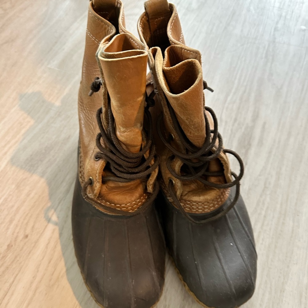 L.L. Bean Tan and Brown Sole Boots